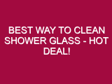 Best Way To Clean Shower Glass – HOT DEAL!