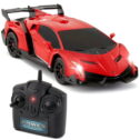 Best Choice Products 1/24 Officially Licensed RC Lamborghini Veneno Sport Racing Car w/ 2.4GHz Remote Control - Red