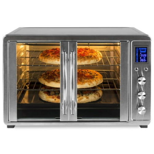Best Choice Products 55L 1800W Extra Large Countertop Turbo Convection Toaster Oven w/ French Doors, Digital Display