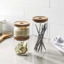 Better Homes & Gardens 3 Pieces Glass Canister Set with Acacia Wood Lids