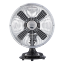 Better Homes & Gardens 8 inch Retro 3-Speed Metal Tilted-Head Oscillation Table Fan Black