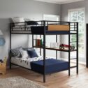 Better Homes & Gardens Austen Full Over Twin Bunk Bed with Open Bookshelves