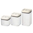 Better Homes & Gardens Canister Pack of 3 - Square Flip-Tite Food Storage Container Set
