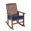 Better Homes & Gardens Delahey Outdoor Wood Porch Rocking Chair, Brown finish