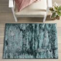 Better Homes & Gardens High Low Abstract Area Rug, Teal, 30