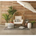 Better Homes & Gardens Ventura Boho Stationary Outdoor Wicker Egg Chair