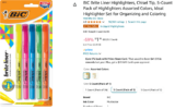 BIC Brite Liner Highlighters, Chisel Tip, 5-Count OVER 65% OFF! Just $1.25!