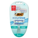 BIC EasyRinse Anti-Clogging Disposable Razors, Women's, 4-Blade, 2 Count