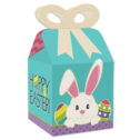 Big Dot of Happiness Hippity Hoppity - Square Favor Gift Boxes - Easter Bunny Party Bow Boxes - Set of...