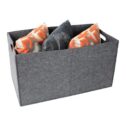 Bins & Things Large Felt Folding Storage Basket (27.5 x 15 x 15 Inches) Thick Felt Home Organizer Bin with...