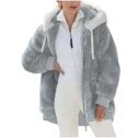 Black and Friday Deals 50% Off Clear!Tuscom Winter Long Coats for Women Plus Size Winter Warm Loose Plush Zip Hooded...