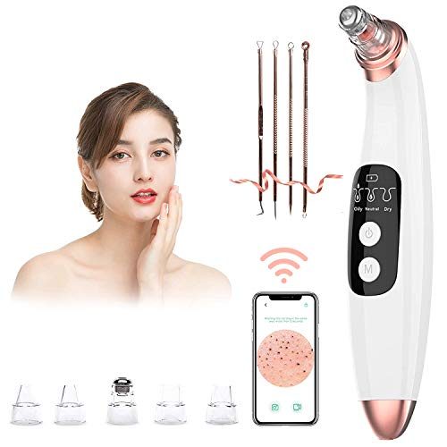 Blackhead Remover Vacuum Pore Cleaner with Camera -AMZGIRL Beauty Device with 3 Adjustable Suction Power and 5 Replacement Probes USB...