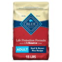 Blue Buffalo Life Protection Formula Natural Adult Dry Dog Food, Beef and Brown Rice 15-lb