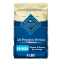 Blue Buffalo Life Protection Formula Chicken and Brown Rice Dry Dog Food for Senior Dogs, Whole Grain, 5 lb. Bag