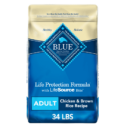 Blue Buffalo Life Protection Formula Chicken and Brown Rice Dry Dog Food for Adult Dogs, Whole Grain, 34 lbs.