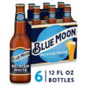 Blue Moon Belgian White Craft Beer, 6 Pack, 12 fl oz Glass Bottles, 5.4% ABV