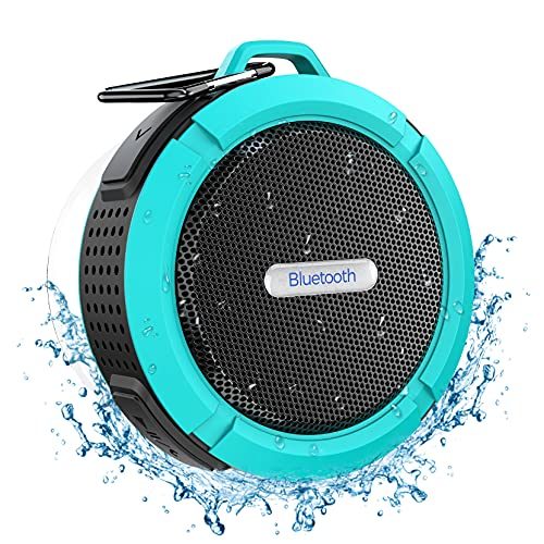 Bluetooth Shower Speaker, Waterproof Bluetooth Speaker with 6H Playtime, Loud HD Sound, Portable Outdoor Speaker, Bathroom Speaker with Suction Cup...