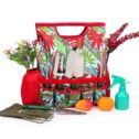 Bo-Toys 9-Piece Garden Tools Set with Gloves and Colorful Tote - Gardening Hand Tools Kit with Storage Bag