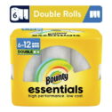Bounty Essentials Select-A-Size Paper Towels, 6 Double Rolls, White, 108 Sheets per Roll