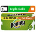Bounty Full Sheet Paper Towels, 8 Triple Rolls, White