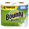 Bounty Select-A-Size Paper Towels - Print Design - 2 Triple Rolls = 6 Regular Rolls - The Perfect Household Essential!