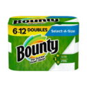 Bounty Select-A-Size Paper Towels, Double Rolls, White, 90 Sheets Per Roll, 6 Count