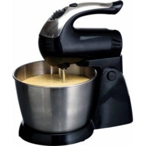 Brentwood 5-Speed Stand Mixer Stainless Steel bowl 200w Black - As Pictured