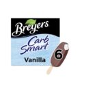Breyers CarbSmart Frozen Dairy Dessert, Ice Cream Alternative, Vanilla Bars 6 ct