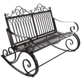 Brown Ornate Metal Rocking Bench on Sale At hobby lobby