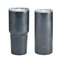 Built (Set of 2) 30-Ounce and 20-Ounce Double Wall Stainless Steel Tumblers, 30-Ounce Gunmetal, 20-Ounce Gunmetal