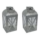 Buy 1 Get 1 Half Off - Mainstays Medium Galvanized Metal Candle Holder Lantern