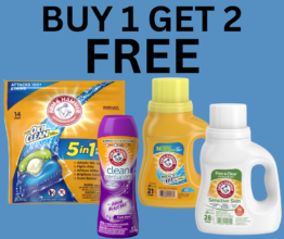 Buy 1 Get 2 FREE Arm & Hammer Laundry Care at Walgreens – Stock Up Now!