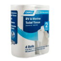 Camco RV Bathroom Toilet Tissue - Septic Tank Safe - 2-Ply - 4 Rolls 500 Sheets Per Roll (40278)
