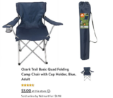Ozark Trail Folding Camp Chair with Cup Holder JUST $3!