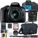 Canon EOS 2000D / Rebel T7 DSLR Camera with 18-55mm Lens + Creative Filter Set, EOS Camera Bag + Sandisk...