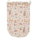 Canvas Collapsible Clothes Laundry Hamper Basket with Handle for Bathroom and Bedroom Accessories, 20 x 16 in.