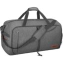 Canway 85L Travel Duffel Bag, Foldable Weekender Bag with Shoes Compartment for Men Women Water-proof & Tear Resistant