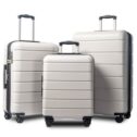 Carry on Luggage Set, 3pcs 20''/24''/28'' Fashion Lightweight Suitcase Travel Sets for Women, 3-in-1 Portable Trolley Case with Telescoping Handle,...