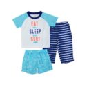 Carters Infant & Toddler Boys 3 Piece Eat Sleep Surf Sleepwear Pajama Set