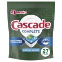 Cascade Complete Dishwasher Pods, ActionPacs Dishwasher Detergent Tabs, Fresh Scent, 27 Ct