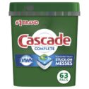 Cascade Complete Dishwasher Pods, ActionPacs Dishwasher Detergent Tabs, Fresh Scent, 63 Ct