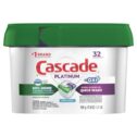 Cascade Platinum + Oxi Dishwasher Pods, ActionPacs Dishwasher Detergent Tabs, Fresh Scent, 32 Ct