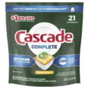 Cascade, Complete ActionPacs Dishwasher Detergent - Lemon Scent, 21 count