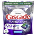 Cascade Platinum Plus Dishwasher Detergent Pacs, Fresh, 17 Count