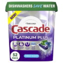 Cascade Platinum Plus Dishwasher Detergent Pacs, Fresh, 52 Count
