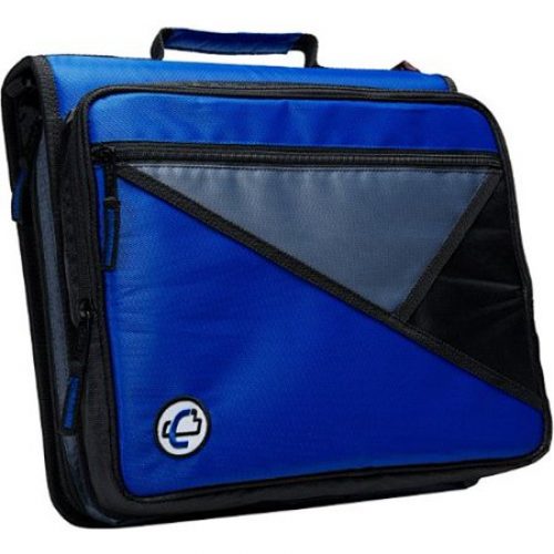 Case-it Universal 2-inch 3-Ring Zipper Binder, Holds 13-inch Laptop, Blue, LT-007-BLU