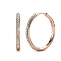 Cate & Chloe Bianca 18k White Gold Hoop Earrings with Swarovski Crystals, Crystal Drop Dangle Earrings, Best Silver Hoops for...