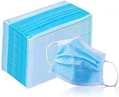 Caxinthy 50 PCS Disposable 3-Ply NON-WOVEN with Earloop Polypropylene