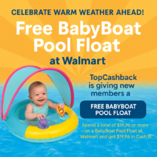 Celebrate Warm Weather with a Free BabyBoat Pool Float at Walmart