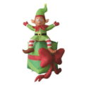 Celebrations 6 ft. Inflatable Elf with Presents
